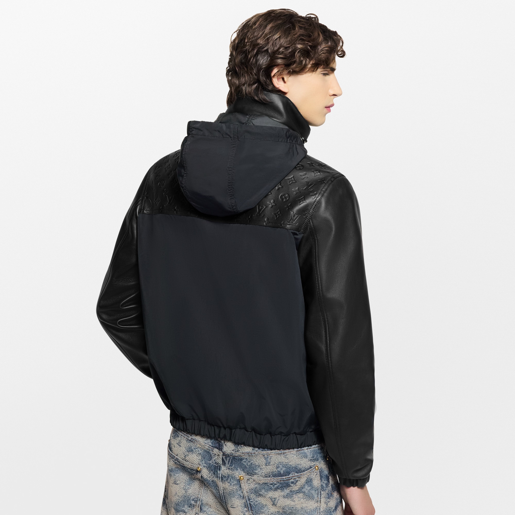 Leather Mix Windbreaker - Les Extraordinaires - High-End Ready-to